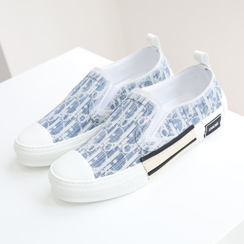 Extremely rare! New Dior B23 slip-on sneakers copy ★ Oblique Kasuri Jacquard 3SN262ZLA_H560