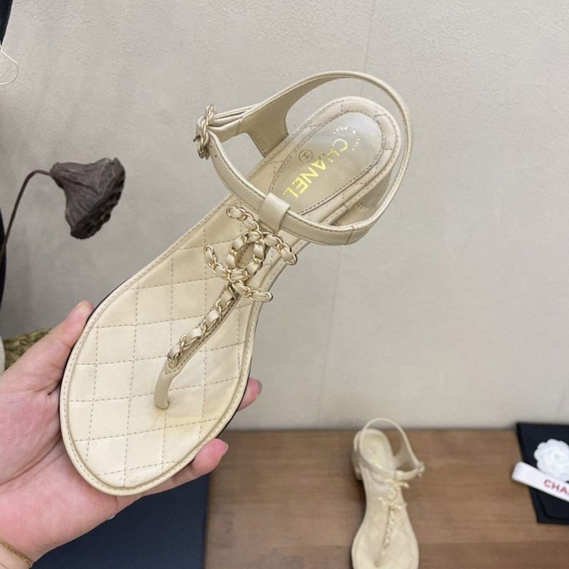 Limited edition Chanel pearl Coco mark sandals and mules rare replica shv59641 sold out