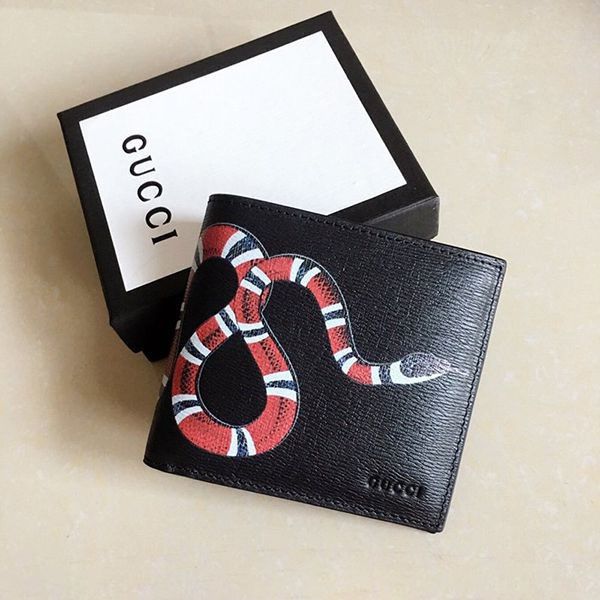 [Gucci] Animal print fake leather bi-fold wallet gg210820051