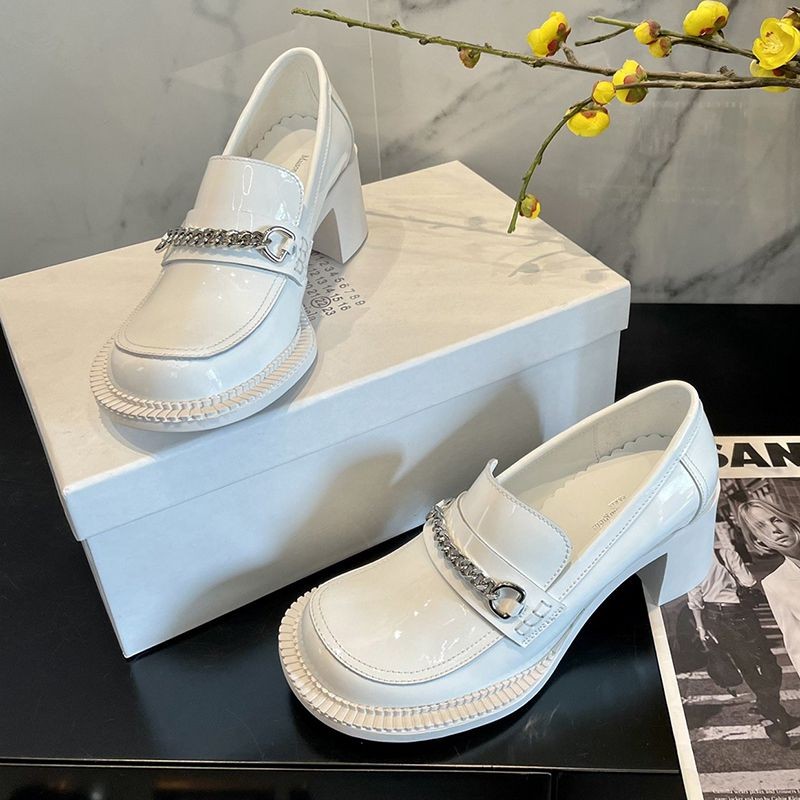 [Not available in Japan] Maison Margiela Mary Jane Pumps Replica Polished Leather Mam18111