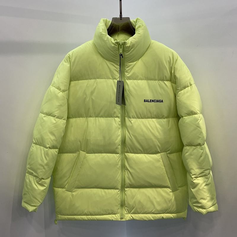 Rare color Balenciaga Balenciaga logo down jacket replica ★ Technical micro faille yellow baz58896