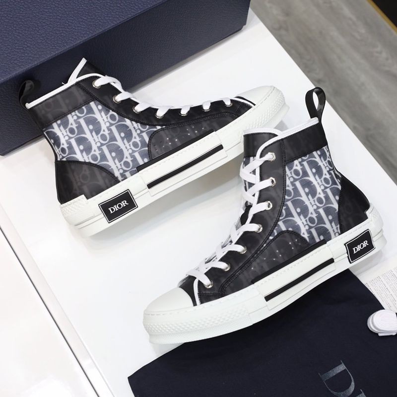 Rare Dior B23 High Top Sneakers Replica ★ Oblique Canvas 3SH118YJP_H961
