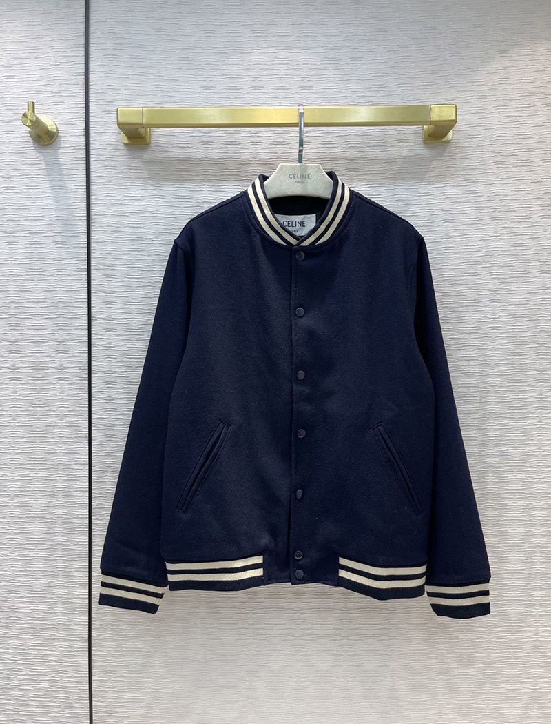 Celine Logo Loose Teddy Blouson Jacket Replica 2V08F896C.07VY