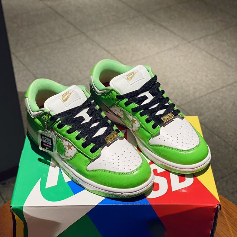 Rare Replica Supreme x Nike SB Dunk Low Lime Green DH3228101