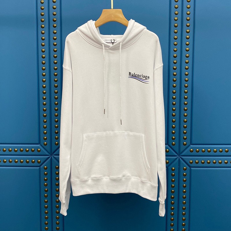 Eye-catching color★Balenciaga hoodie replica★Cotton hoodie white 600583TIV531070