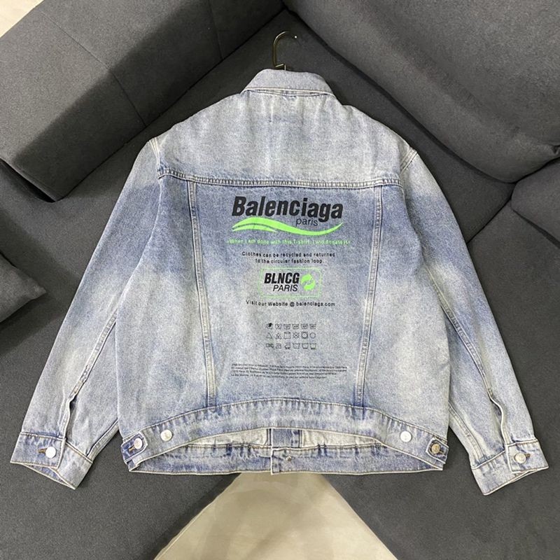 21AW New Balenciaga Replica Dry Clean Denim Jacket bai78252