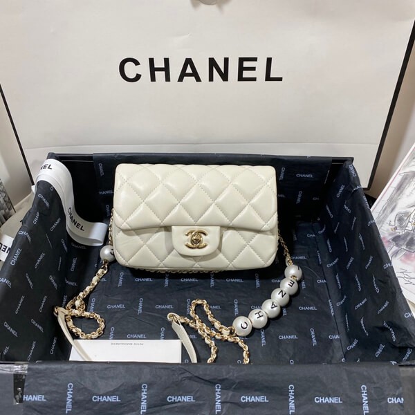 Chanel Mini Flap Bag Replica Grade N Matelasse Pearl Crush [Tracking Included] cc2108275