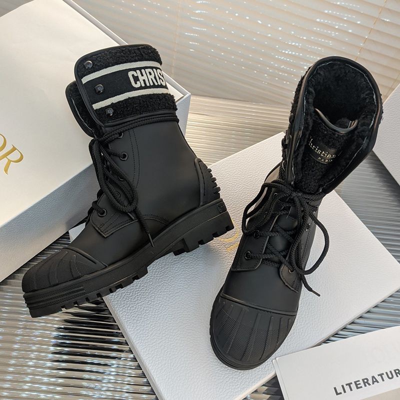 No customs duties Dior D-Major short boots replica ★ Black technical fabric & calfskin der59353
