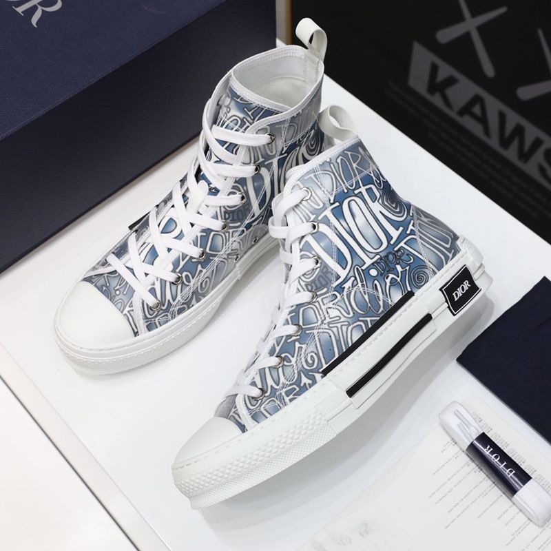 Dior B23 High Top Sneakers Replica Canvas dea83371