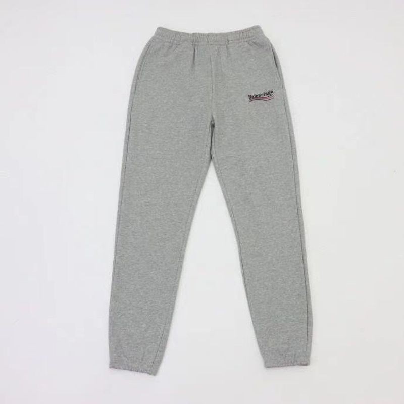 Super Hot Topic! Balenciaga Replica Political Campaign Sweat Pants ★ Curly Fleece Gray baq35410