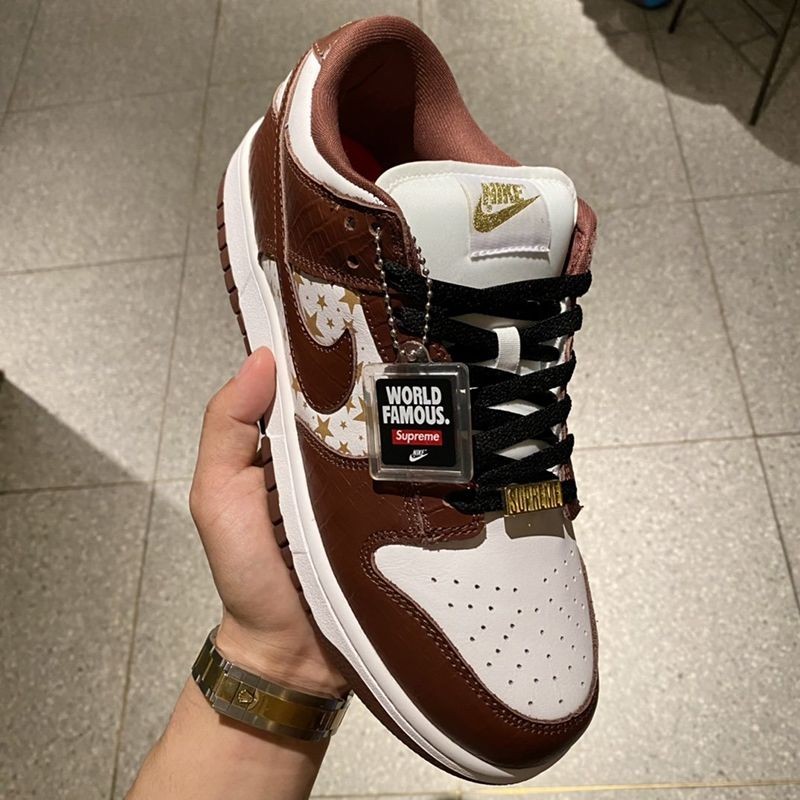 Battle Supreme x Nike Replica SB Dunk Low Stars "Brown" DH3228103