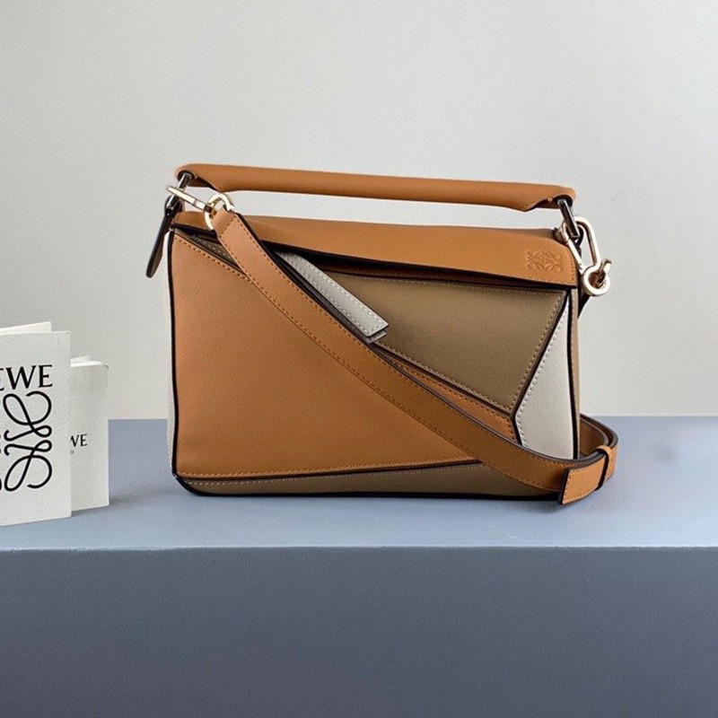 Eye-catching color Loewe replica puzzle bag small soft grain calf los02584