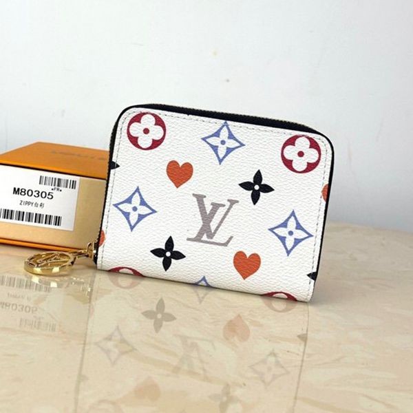 Tracked shipping Louis Vuitton mini wallet replica Monogram Zippy Coin Purse Game On vuq28673