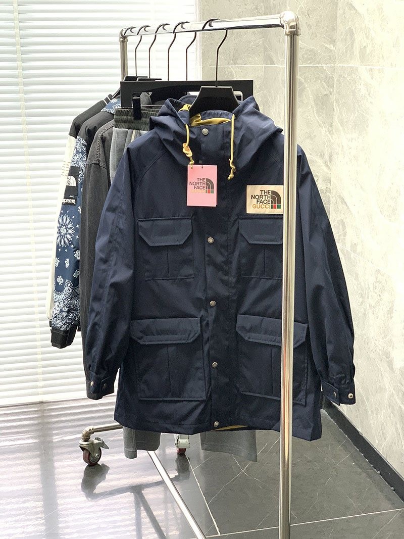 Very popular! Gucci x North Face nylon mountain jacket replica Nod47243