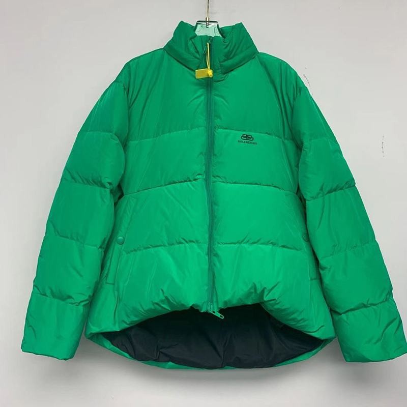 [Not available in Japan] Balenciaga BB down jacket replica ★ Technical micro-faille green bad37626