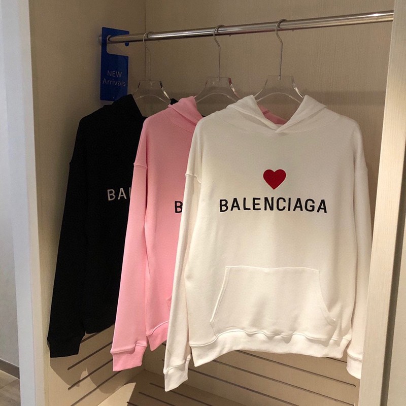 Latest [Balenciaga Hoodie Replica] QIXI Wide Fit Hoodie Logo 3 Colors 675003TLVC21401