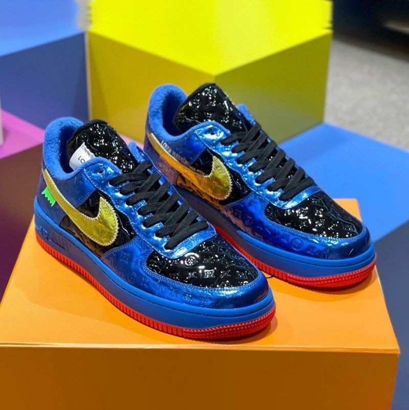 Cute Louis Vuitton x Nike Replica Air Force 1 Collaboration Sneakers naf43257