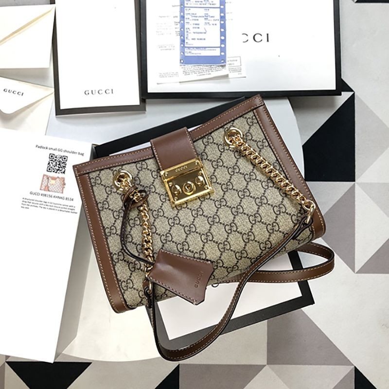 Gucci Padlock GG Supreme Shoulder Bag Replica 498156KHNKG 8534