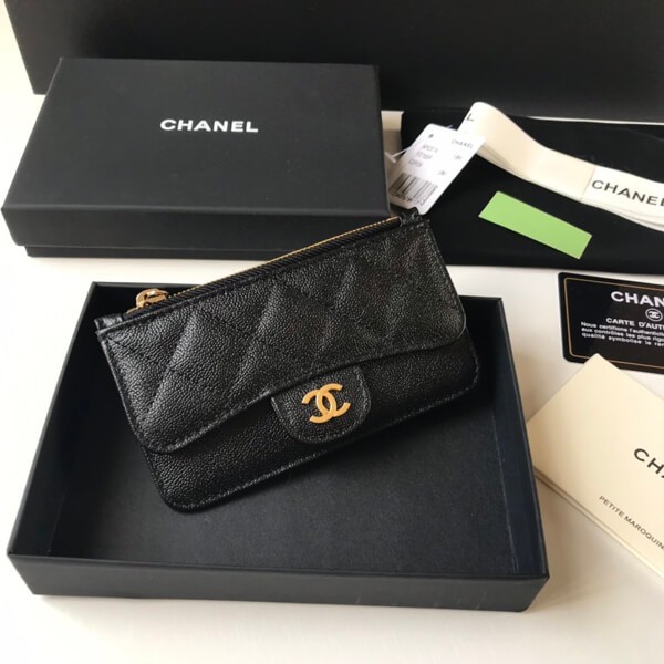 No customs duties Chanel coin purse replica caviar skin sho21942