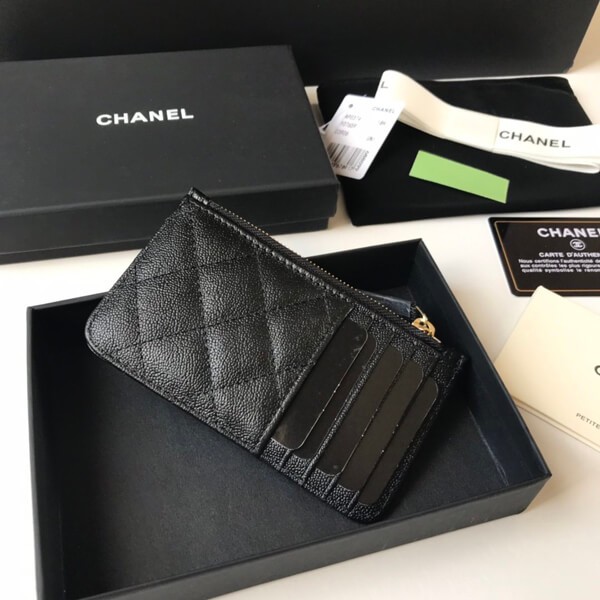 No customs duties Chanel coin purse replica caviar skin sho21942