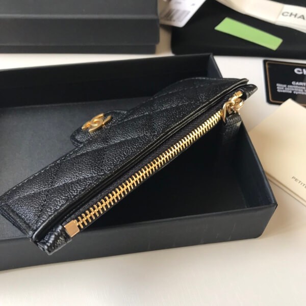 No customs duties Chanel coin purse replica caviar skin sho21942