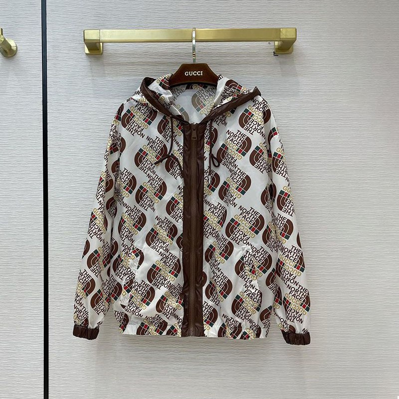 Classic North Face Gucci collaboration technical fake jacket Nod74937