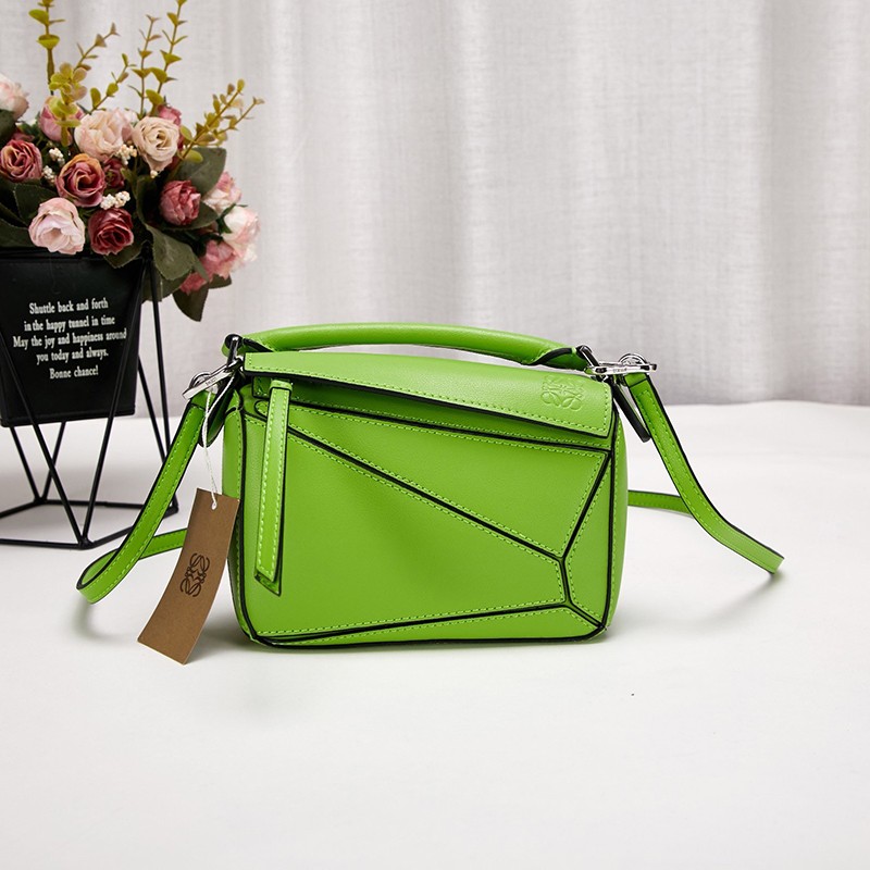 21AW New Loewe Shoulder Bag Copy Soft Grain Calf Puzzle Mini Handbag loc58317