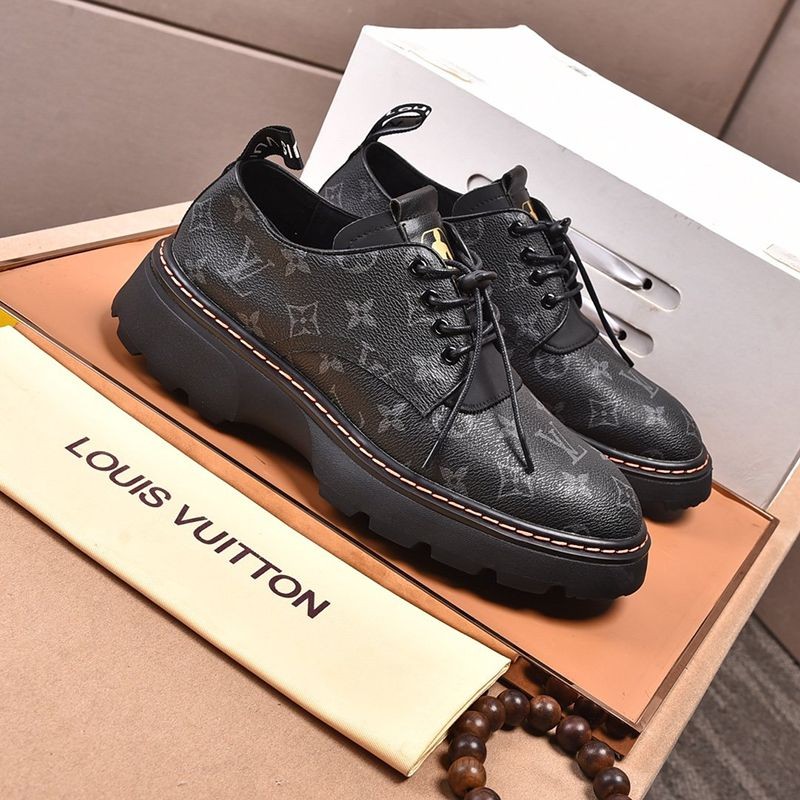 Sure to sell out! Louis Vuitton LV Bold Line fake Derby lace-up shoes vue56536