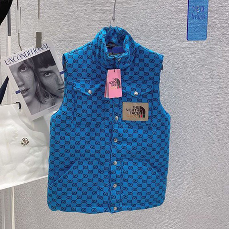 ★Tax/Shipping included★ Gucci x North Face Monogram Down Vest Replica Noy16068