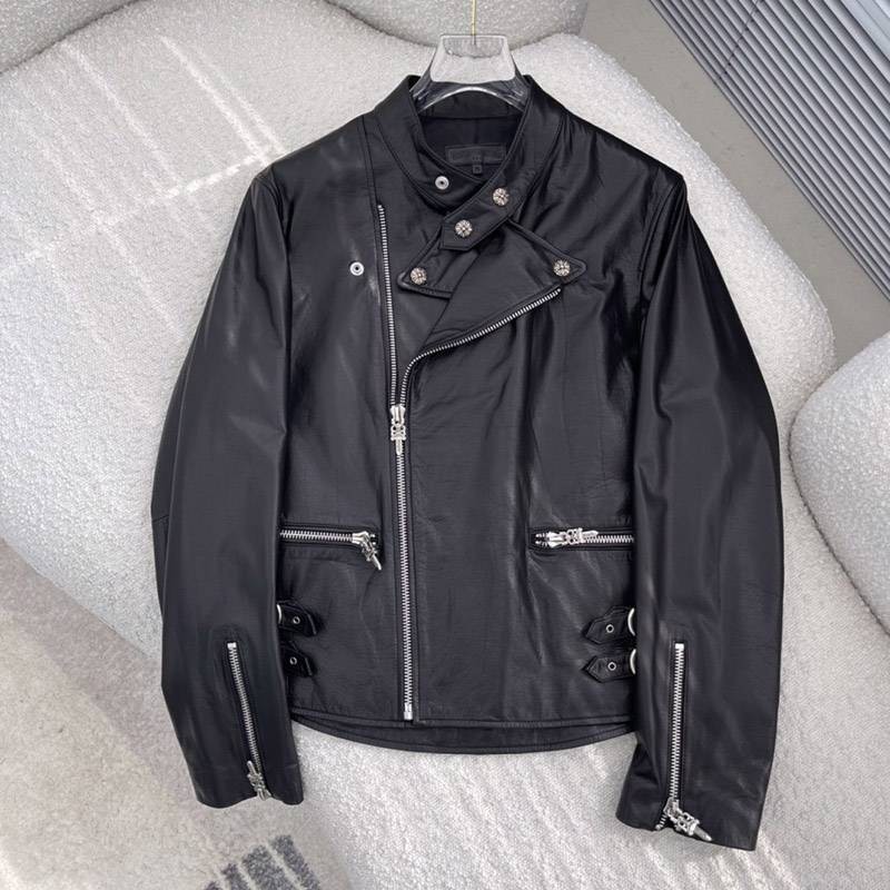Best Sale CHROME HEARTS JJ DEAN Leather Jacket Replica Kuy32766