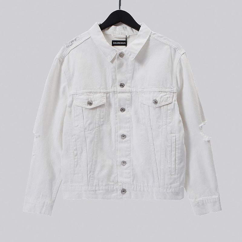 Love at first sight? Balenciaga Large Fit Jacket Replica ★ White denim bab58865