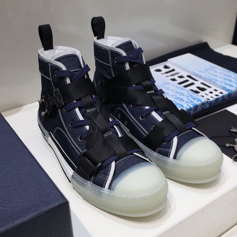 Hard to find Dior replica ★ B23 high top sneakers in blue denim dej34969