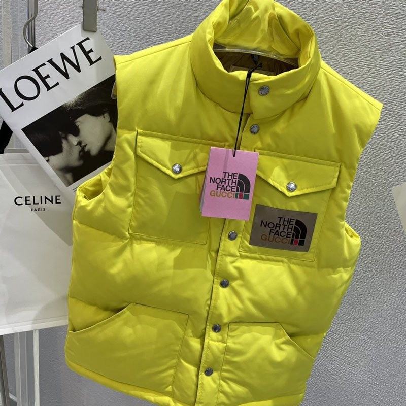 Historic collaboration, hard to find! Gucci x North Face down vest replica Nok19218