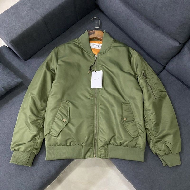 No customs duties Celine nylon twill copy loose rabbit jacket Cet24778