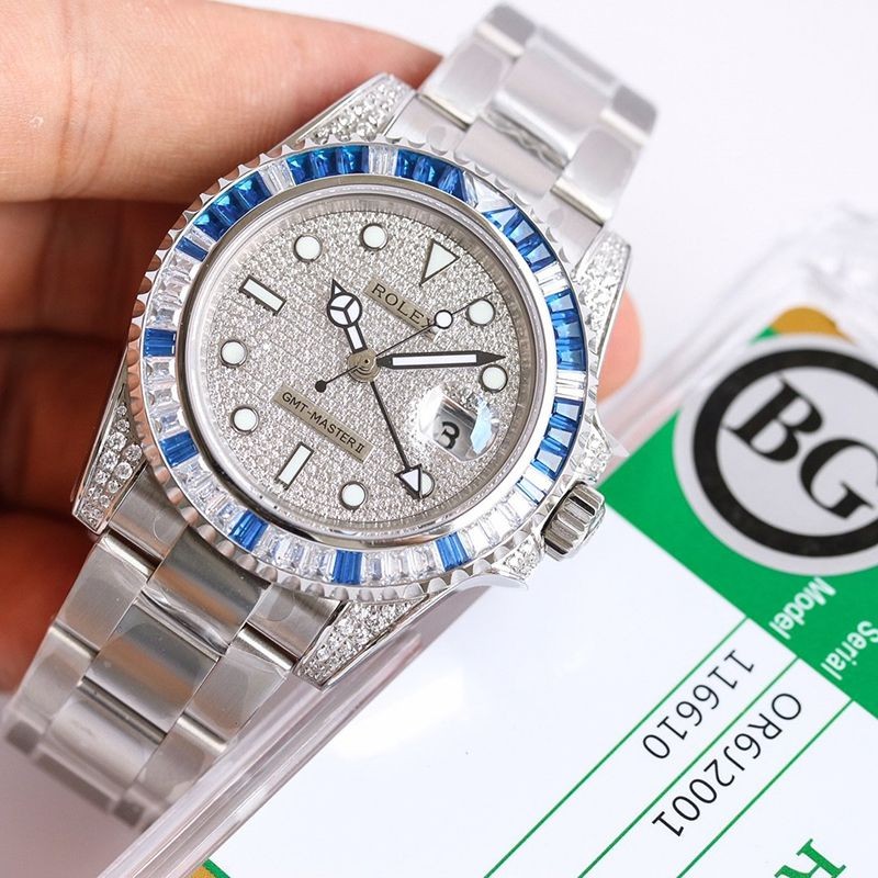New Rolex GMT Master II Automatic Replica White Gold Men's/Silver 116759SA