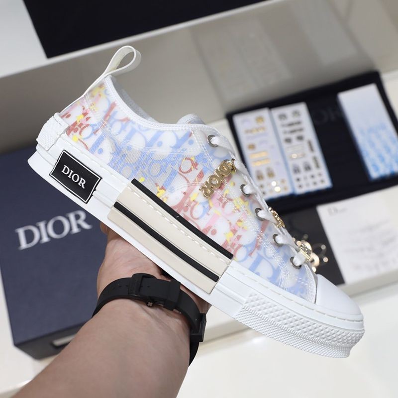 The hottest topic! Dior B23 low-top sneakers replica ★ Multicolor oblique canvas dew02177