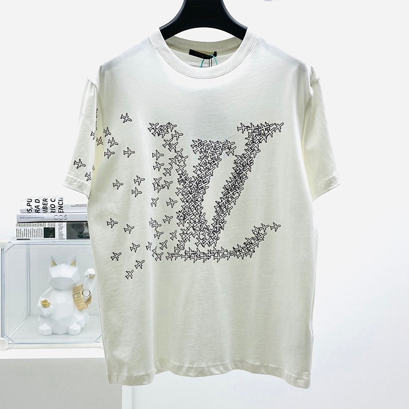 21AW Louis Vuitton T-shirt replica End Goal crew neck logo T-shirt vua76043