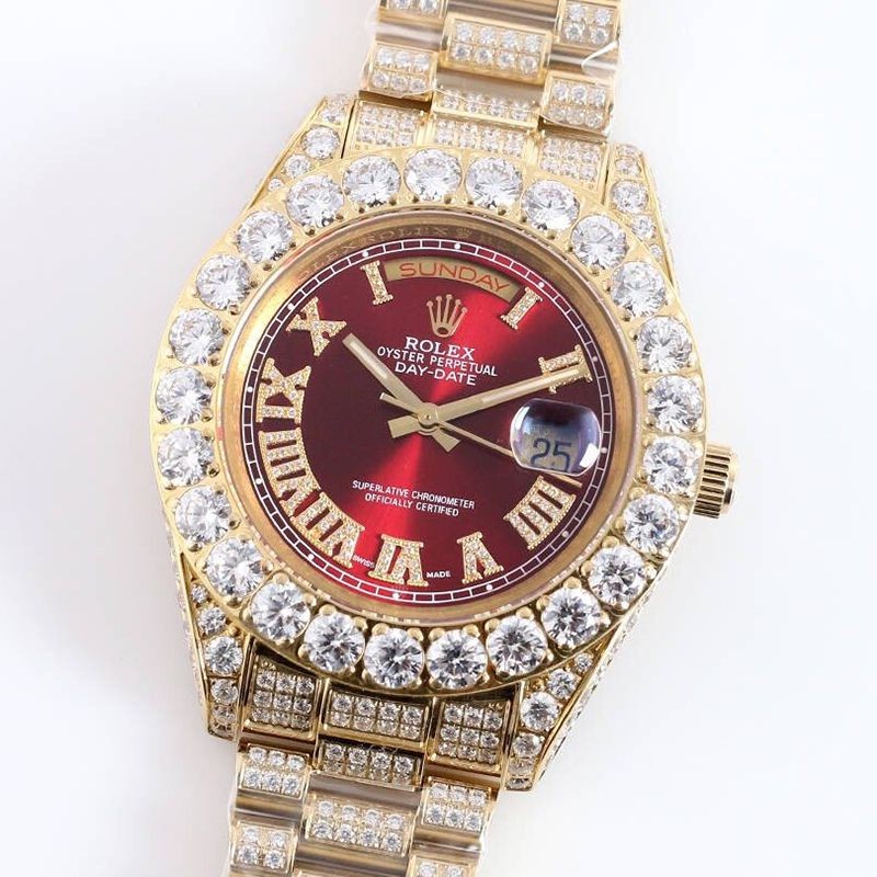 No customs duties Rolex replica watch Day-Date 39MM Men's Red Diamond Bezel Rol61381