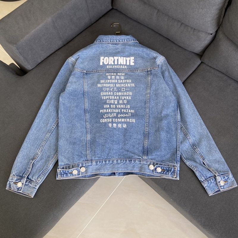 Balenciaga Replica Fortnite?2021 EPIC GAMES, INC Large Fit Jacket Denim Blue bas78281