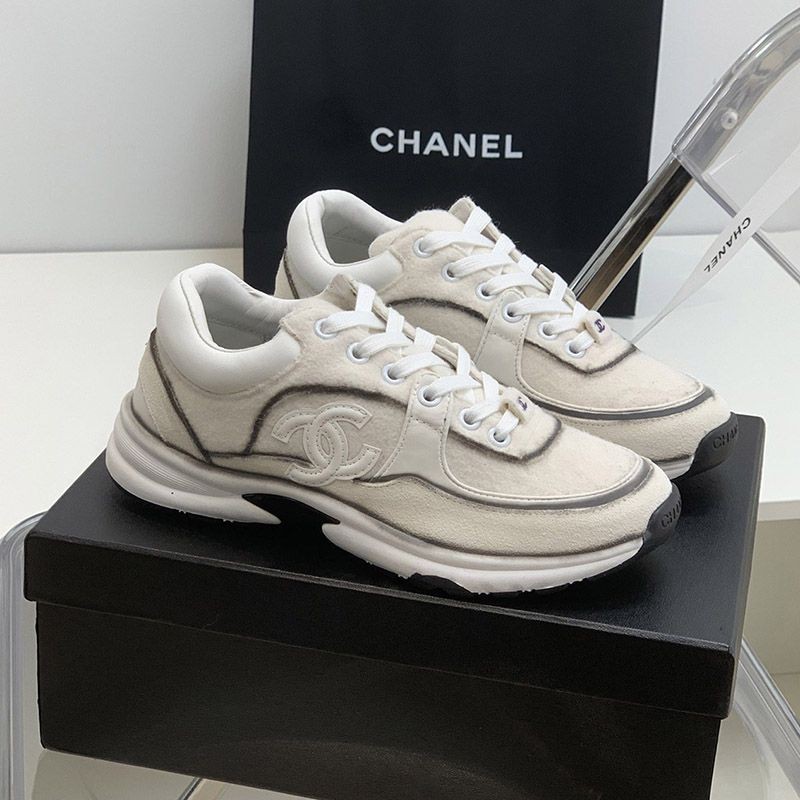 21-22AW [Classic Popular] Ele-cute light pink? Super limited edition? CC sneakers shu91195