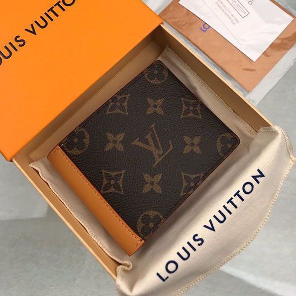 Very popular! Louis Vuitton wallet copy Monogram bi-fold wallet ☆ Portefeuille Multiple M69024