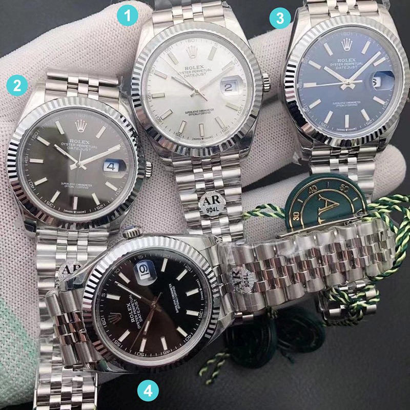 Tracked delivery Rolex watch replica Datejust stainless steel/white gold men's 41mm 11 colors 126334G