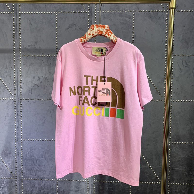 Free shipping Gucci x North Face collaboration ★ Special logo T-shirt copy Nos37786