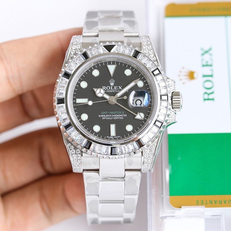★Japan!! Popular! Rolex Replica GMT Master 2 Automatic White Gold Men's/Black 116759SANR2