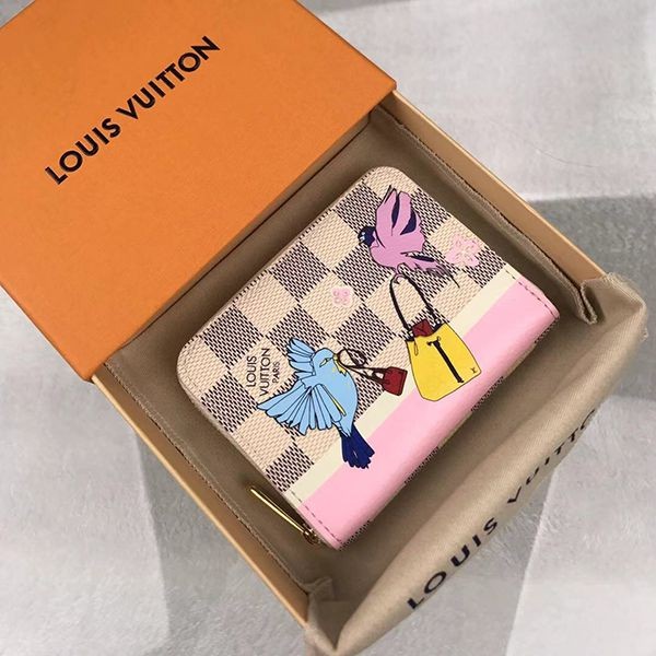 Free shipping★Louis Vuitton wallet replica★Damier Zippy coin purse N60138