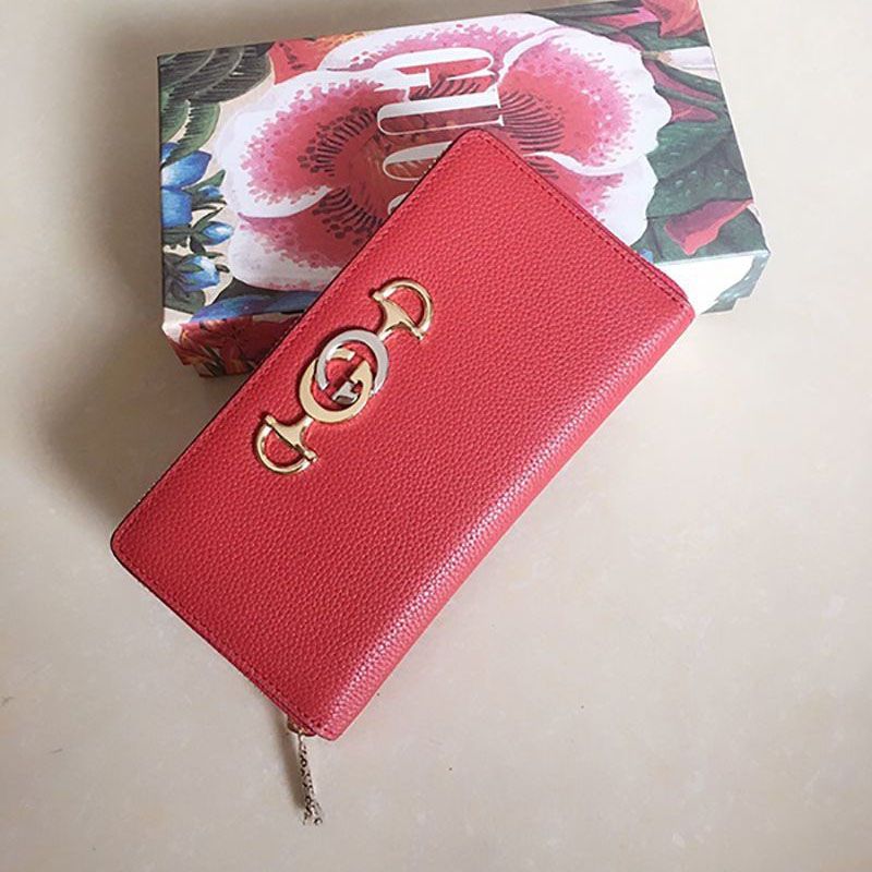 [Gucci Zumi] Leather Zip Around Wallet Replica gg21082708