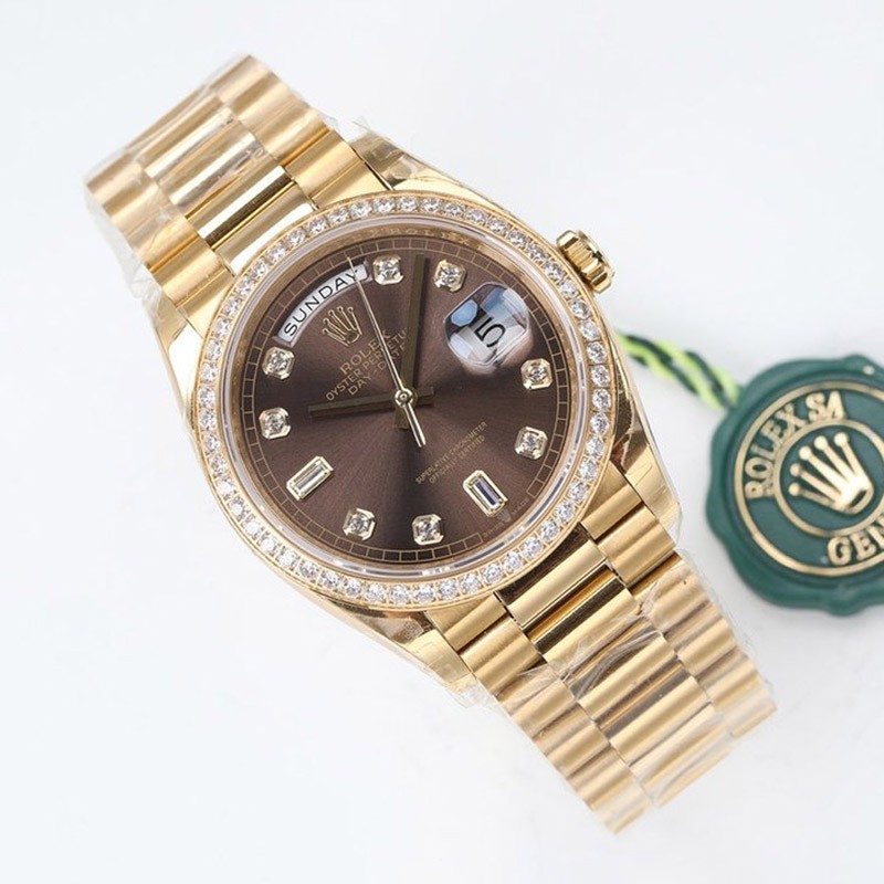 No customs duties Rolex Day-Date Watch Replica Chocolate 36mm ros01945
