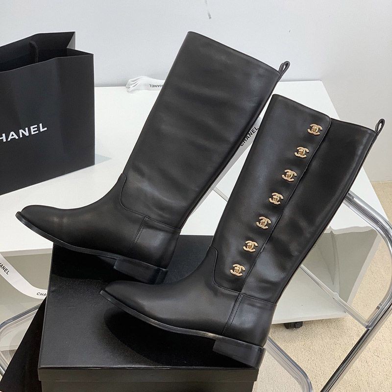 High quality? Chanel immediate delivery ■ Calfskin long boots fake shf23425