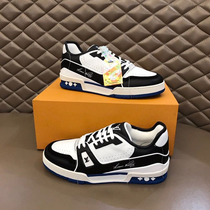 Eye-catching color? ☆Louis Vuitton★LV Trainer Line Replica Sneakers Black/White 1A8Q7T