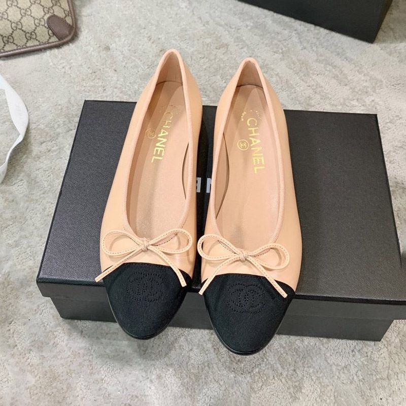 Popular Chanel?Elegant bicolor ballerina replica shi88029